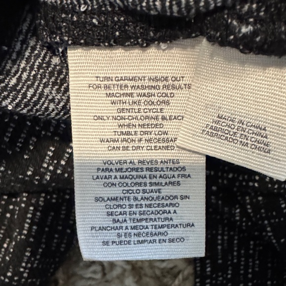 RACHEL Rachel Roy Black & White Jacquard Leggings size Medium - Picture 8 of 10